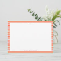 Listras Laranja Rosa Vintage Nome Personalizado