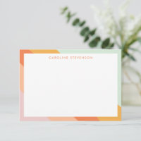 Listras Retrô Laranja Pastel Menta Nome Personaliz