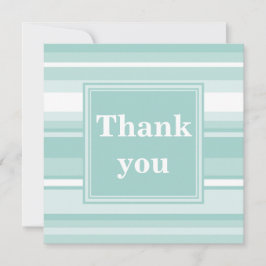 Cartão De Agradecimento Listras verdes da horta monográfica