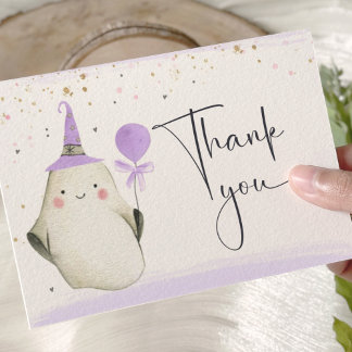Cartão De Agradecimento Little Boo está quase no Chá de fraldas