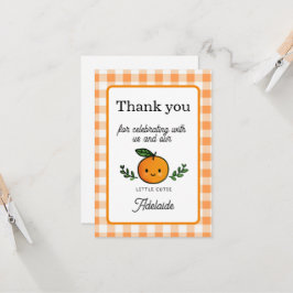 Cartão de Agradecimento Little Cutie para 1º Anive