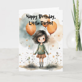 CARTÃO DE AGRADECIMENTO LITTLE DARLIN BIRTHDAY CARD