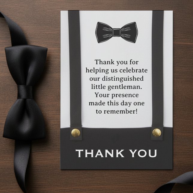 Cartão De Agradecimento Little Gentleman Bowtie Boy Birthday Baby Shower (Little Gentleman Bowtie Boy Birthday Baby Shower Thank You Card
)