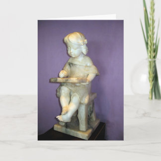 Cartão De Agradecimento Little  Girl Reading