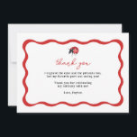 Cartão De Agradecimento Little Ladybug Birthday Obrigado<br><div class="desc">Aniversário De Ladybug Obrigado Cartões</div>