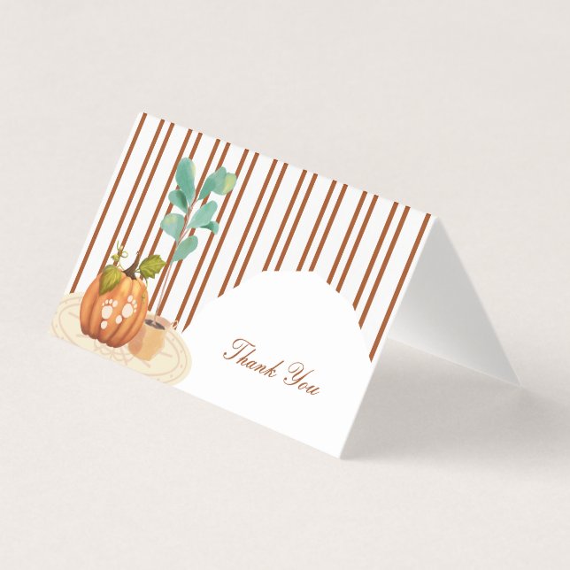 Cartão de agradecimento Little Pumpkin Fall (Frente)
