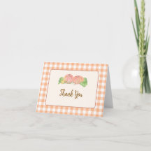 Little Pumpkins Orange Gingham Baby Shower