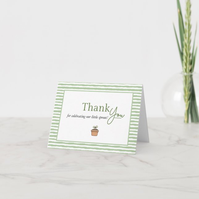 Cartão De Agradecimento Little Sprout Folded Thank You Card (Frente)