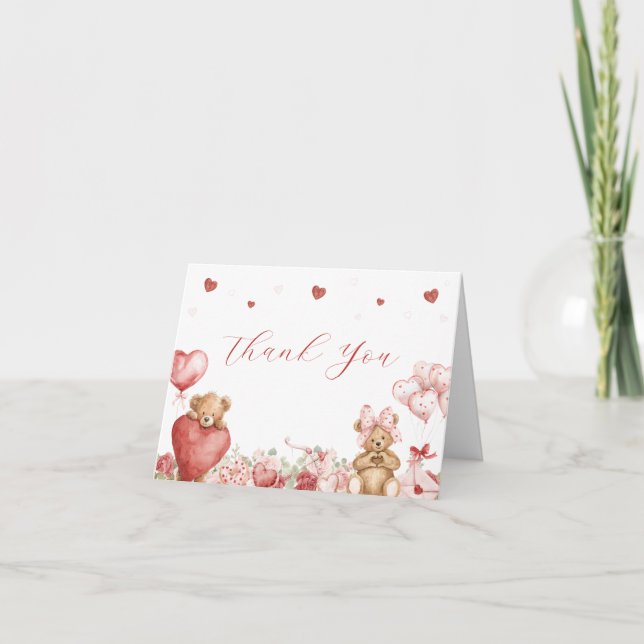 Cartão De Agradecimento Little Sweetheart Baby Shower Thank You Card (Frente)