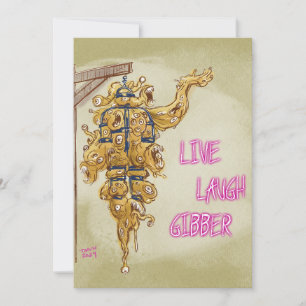 Cartão De Agradecimento Live Laugh Gibber Card