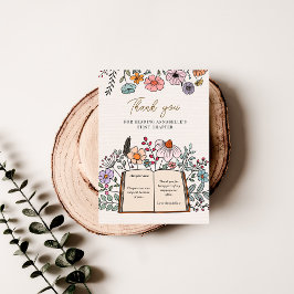 Cartão De Agradecimento Livro de Flor Silvestre Tema Primeiro Capítulo Ani