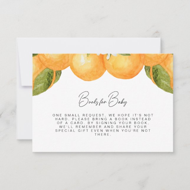 Cartão De Agradecimento Livros de Laranjas Aquáticas para Bebê (Frente)