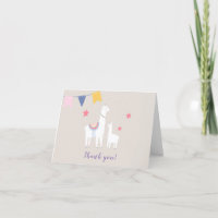 Llama Mama Cute Chá de fraldas Obrigado