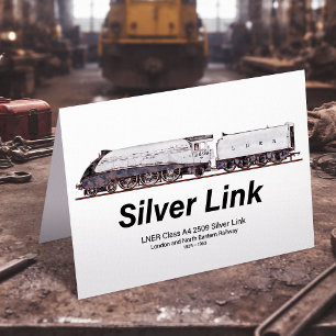 Cartão De Agradecimento LNER Classe A4 2509 Locomotiva de Vapor de Link Pr