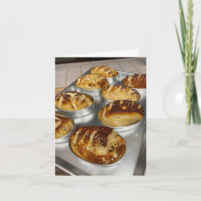 Cartão De Agradecimento Loaves de pão cozidas (Frente)