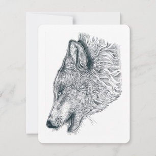 Cartão De Agradecimento Lobo de Howling