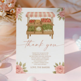 Cartão De Agradecimento Locally Grown Baby Farmer's Market Baby Shower