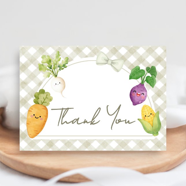 Cartão De Agradecimento Locally Grown Baby Shower (Locally Grown Baby Shower Thank You Card)