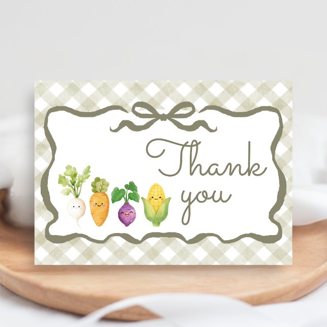 Cartão De Agradecimento Locally Grown Little Sprout Baby Shower (Locally Grown Baby Shower Thank You Card)