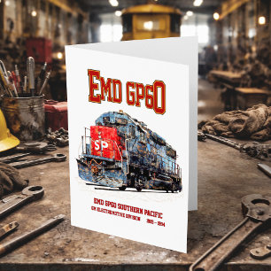Cartão De Agradecimento Locomotiva diesel EMD GP60 do Pacífico Sul