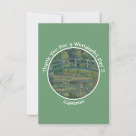 Cartão De Agradecimento Lodo de Água-Lily de Monet e artigos do Partido da