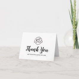 Cartão De Agradecimento Logotipo bonito: empresa de script obrigado