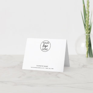 Cartão De Agradecimento Logotipo Comercial Personalizado Simples