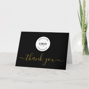 Cartão De Agradecimento logotipo da Simple Business Company Social Dourado
