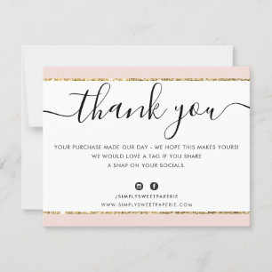 Cartão De Agradecimento LOGOTIPO DE NEGÓCIOS OBRIGADO A SEU elegante brilh