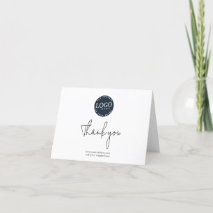 Cartão De Agradecimento Logotipo de sua empresa e clientes de site persona