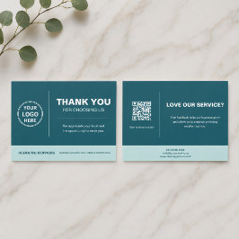 Cartão De Agradecimento Logotipo do Modern Cleaning Services Código QR Ver