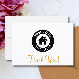 Cartão De Agradecimento Logotipo E Mensagem Comerciais Personalizados