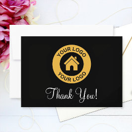 Cartão De Agradecimento Logotipo E Mensagem Comerciais Personalizados