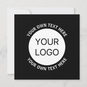 Cartão De Agradecimento Logotipo Empresarial ou Qualquer Imagem & Texto Ed