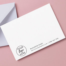 Cartão De Agradecimento Logotipo Empresarial Personalizado Elegante