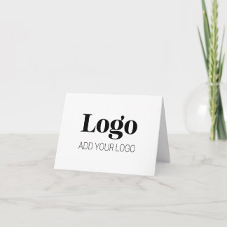 Cartão De Agradecimento Logotipo Personalizado Modernidade Minimalista