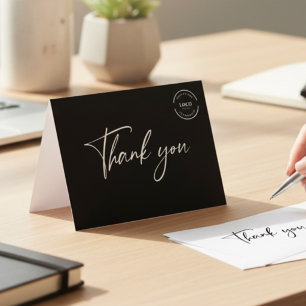Cartão De Agradecimento Logotipo profissional moderno personalizável