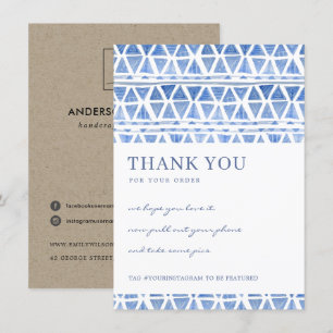 CARTÃO DE AGRADECIMENTO LOGOTIPO TRIBAL TRIANGULAR PARA EMPRESAS EMPRESARI