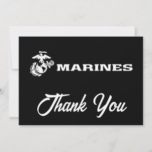 Cartão De Agradecimento Logotipo USMC - Branco
