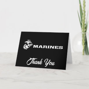 Cartão De Agradecimento Logotipo USMC - Branco