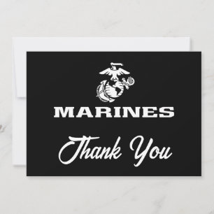 Cartão De Agradecimento Logotipo USMC empilhado - Branco