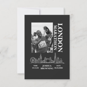 Cartão De Agradecimento London Marathon Medal Personalizada Foto Obrigado
