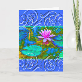 Cartão De Agradecimento Lotus Blossom Tem Cores Belas