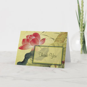 Cartão De Agradecimento Lotus Blossom Thank You Blank Note Card