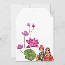 Cartão De Agradecimento Lotus, noiva e noiva