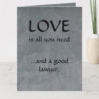 Cartão De Agradecimento Love And A Good Lawyer Large