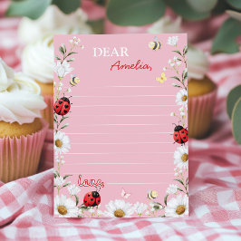Cartão De Agradecimento Love Bug Daisy Time Capsule Note Message Card