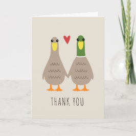 Cartão De Agradecimento Love Ducks Wedding Thank You