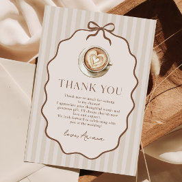 Cartão De Agradecimento Love is Brewing Coffee Bridal Shower