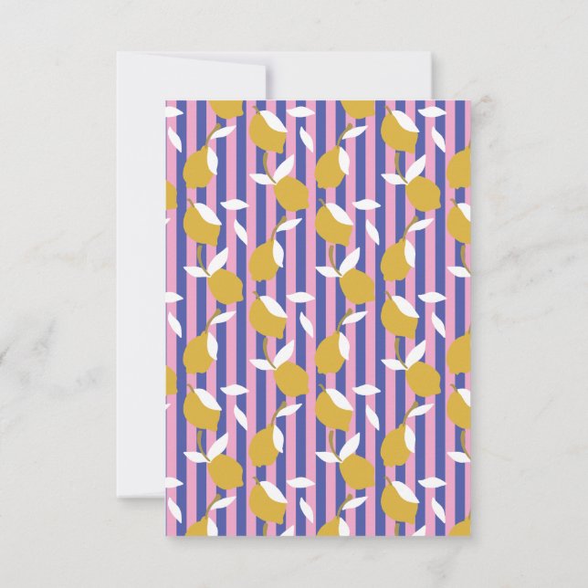 Cartão De Agradecimento Love Lemonade Flat Thank You Card (Verso)